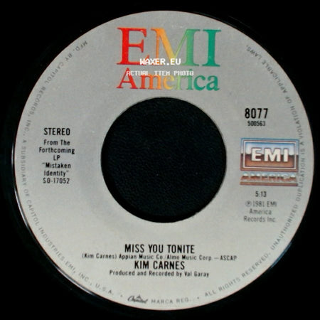 Kim Carnes - Bette Davis Eyes / Miss You Tonite side B