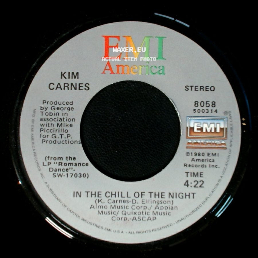 Kim Carnes - In The Chill Of The Night / Cry Like A Baby side A