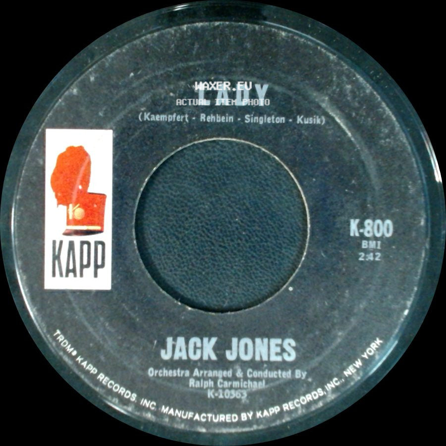Jack Jones - Lady / Afraid To Love side A