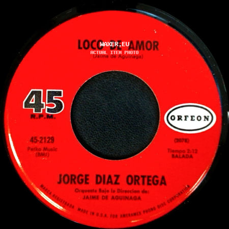 Jorge Diaz Ortega - Tu Eres Como Un Angel / Loco De Amor side B
