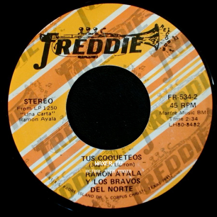 Ramon Ayala Y Los Bravos Del Norte - Una Carta / Tus Coqueteos side B
