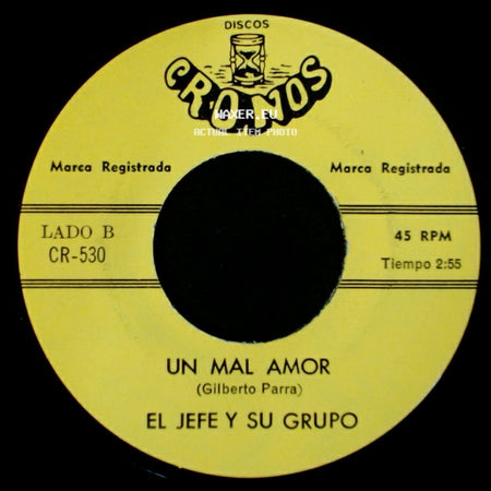 El Jefe Y Su Grupo - Mataron A La Paloma / Un Mal Amor side B
