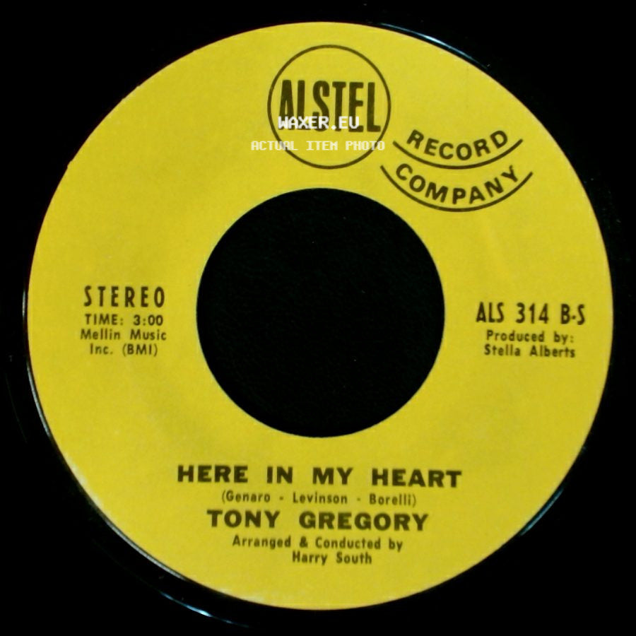 Tony Gregory - I Love You Girl / Here In My Heart side B