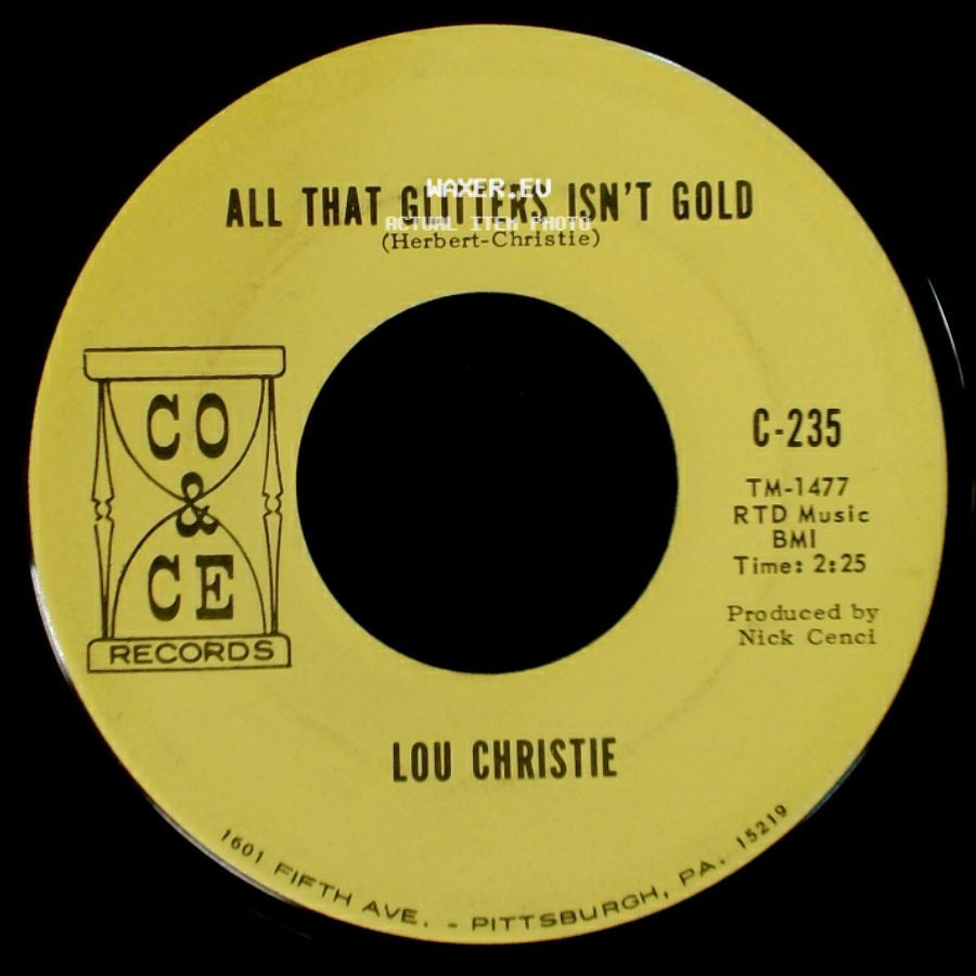 Lou Christie - Outside The Gates Of Heaven / All That Glitters Isn't Gold side B