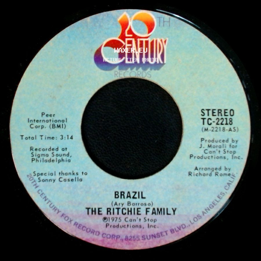 The Ritchie Family - Brazil / Hot Trip side A