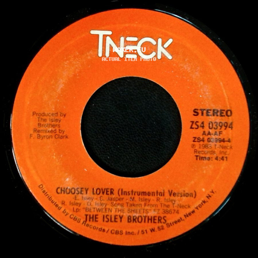 The Isley Brothers - Choosey Lover / Choosey Lover (Instrumental Version) side B