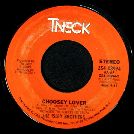 The Isley Brothers - Choosey Lover (Instrumental Version) / Choosey Lover side B