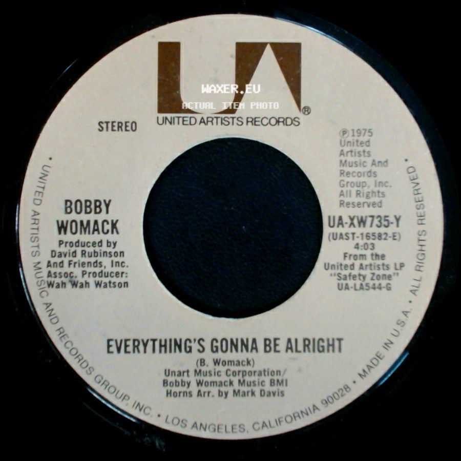Bobby Womack - Where There's A Will, There's A Way / Everything's Gonna Be Alright side B
