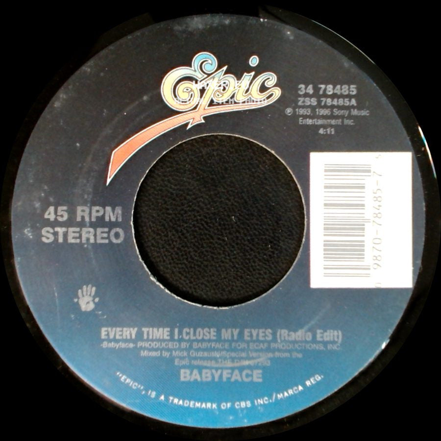 Babyface - Lady, Lady / Every Time I Close My Eyes (Radio Edit) side B