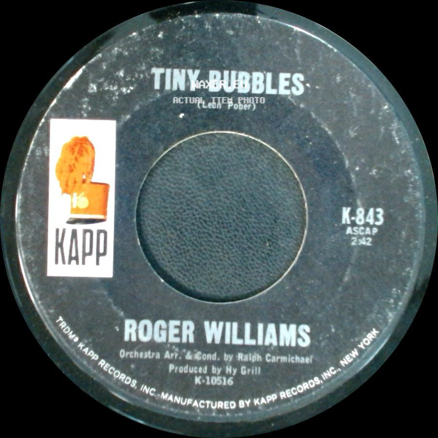 Roger Williams - More Than A Miracle / Tiny Bubbles side B