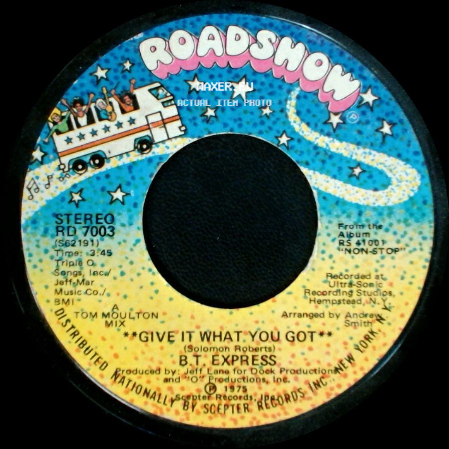 B.T. Express - Peace Pipe / Give It What You Got side B