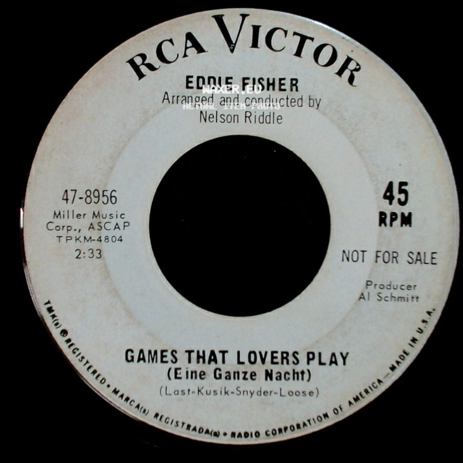 Eddie Fisher - Games That Lovers Play (Eine Ganze Nacht) / Games That Lovers Play (Eine Ganze Nacht) side B