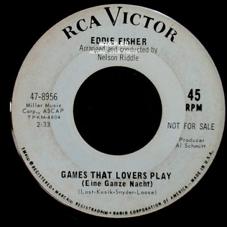 Eddie Fisher - Games That Lovers Play (Eine Ganze Nacht) / Games That Lovers Play (Eine Ganze Nacht) side B