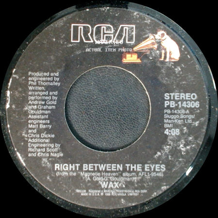 Wax - Only A Visitor / Right Between The Eyes side B