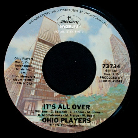 Ohio Players - Love Rollercoaster / It's All Over side B