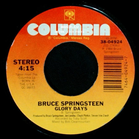 Bruce Springsteen - Glory Days / Stand On It side A