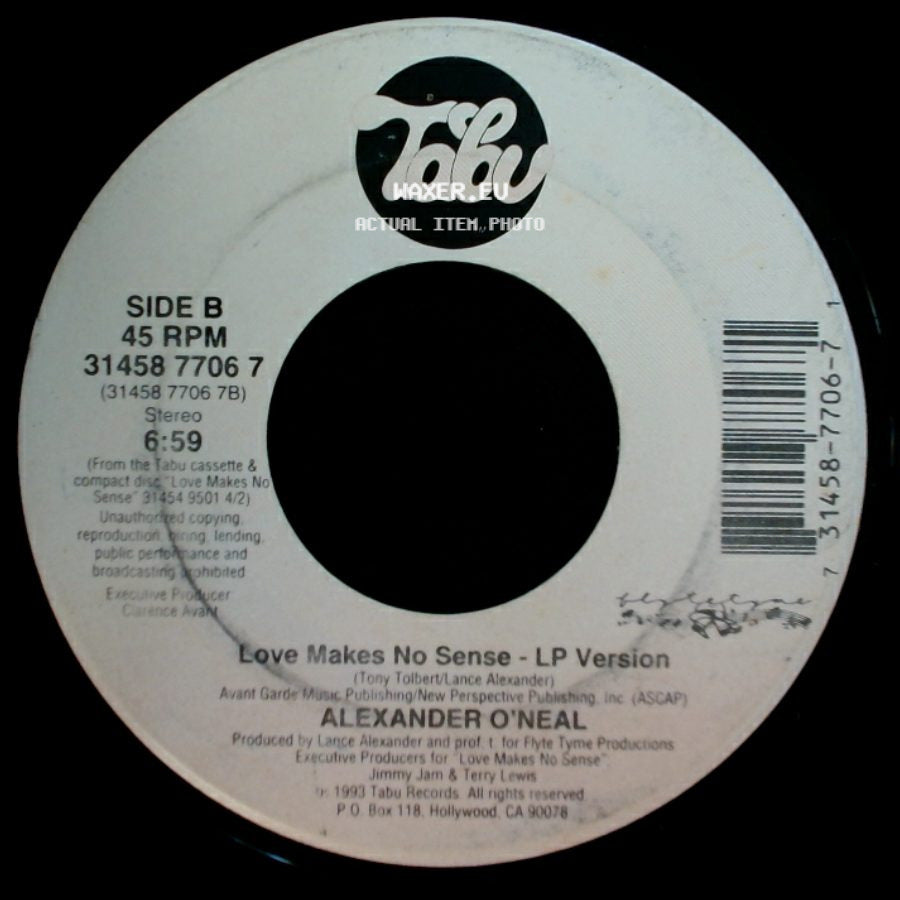 Alexander O'neal - Love Makes No Sense - Radio Edit / Love Makes No Sense - Lp Version side B