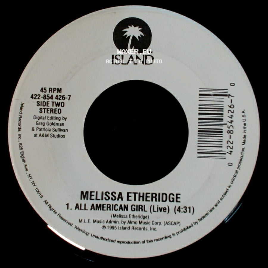 Melissa Etheridge - Your Little Secret / All American Girl (Live) side B