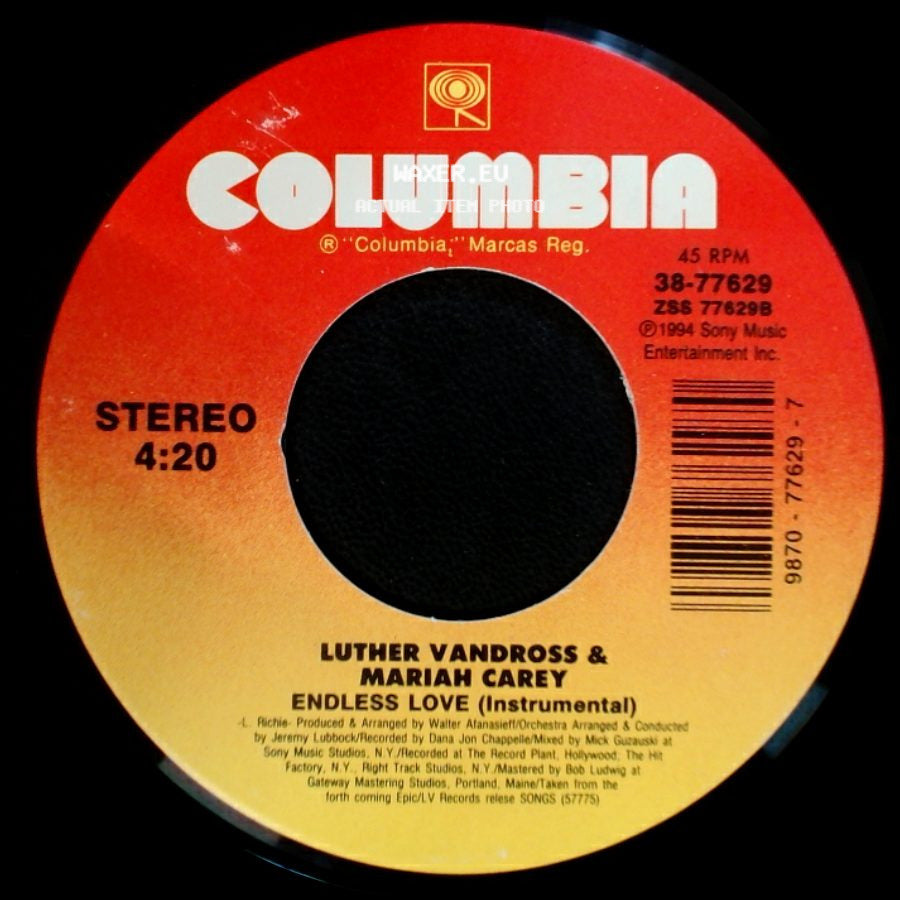 Luther Vandross & Mariah Carey - Endless Love (Instrumental) / Endless Love (Instrumental) side A