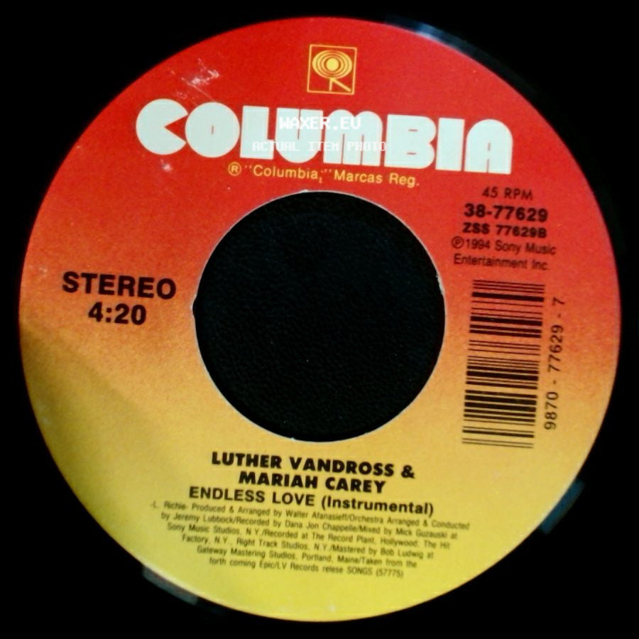 Luther Vandross & Mariah Carey - Endless Love (Instrumental) / Endless Love (Instrumental) side B