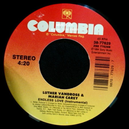 Luther Vandross & Mariah Carey - Endless Love (Instrumental) / Endless Love (Instrumental) side B