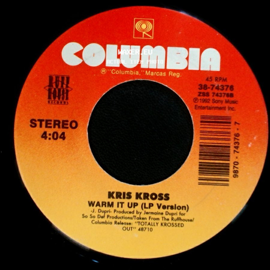Kris Kross - Warm It Up (Lp Version) / Warm It Up (Dupri's Mix) side A