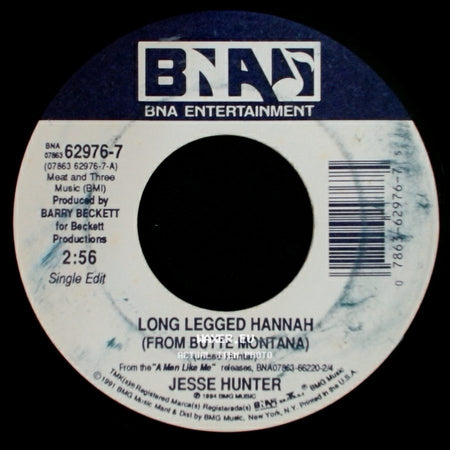 Jesse Hunter - Long Legged Hannah (From Butte Montana) / Long Legged Hannah (From Butte Montana) side A