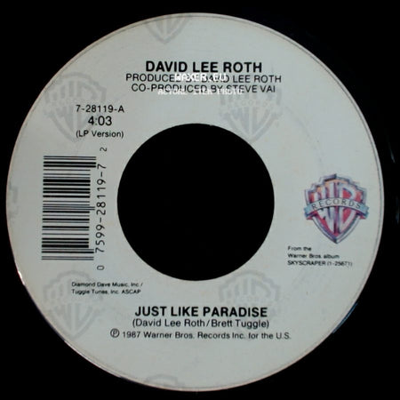 David Lee Roth - Just Like Paradise / The Bottom Line side A