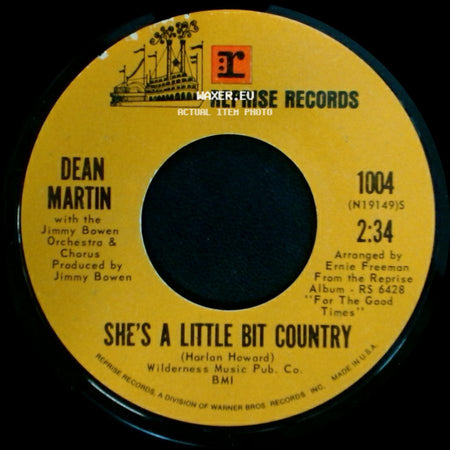 Dean Martin - Raining In My Heart / She's A Little Bit Country side B