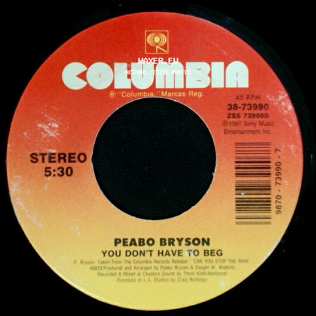 Peabo Bryson - You Don't Have To Beg / Lost In The Night (Remix) side A