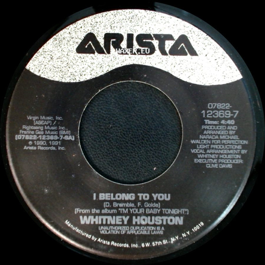 Whitney Houston - I Belong To You / I Belong To You (International Remix) side A
