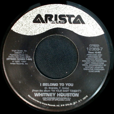 Whitney Houston - I Belong To You / I Belong To You (International Remix) side A