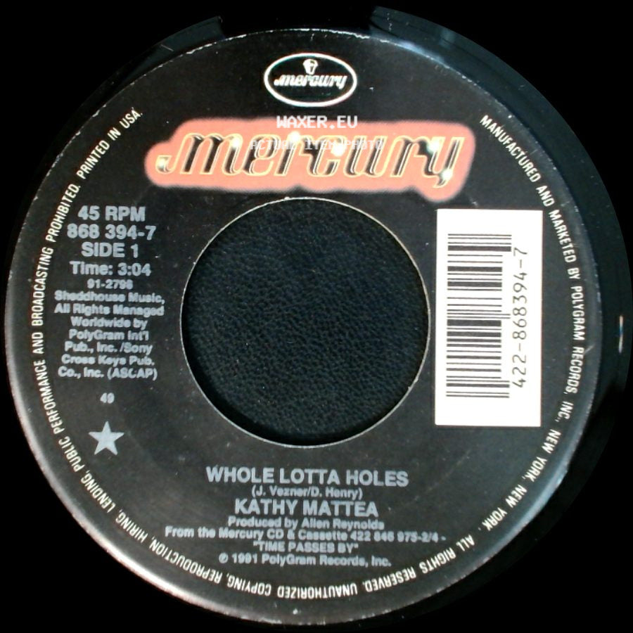 Kathy Mattea - Whole Lotta Holes / Quarter Moon side A