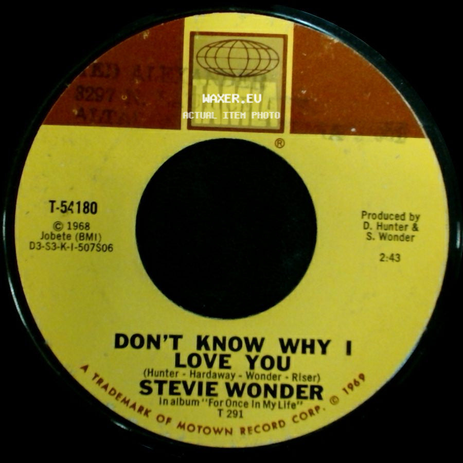Stevie Wonder - My Cherie Amour / Don't Know Why I Love You side B