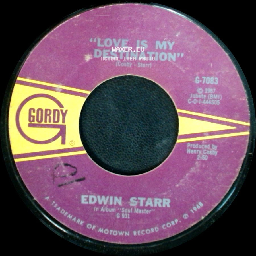 Edwin Starr - Love Is My Destination / Twenty-Five Miles side A