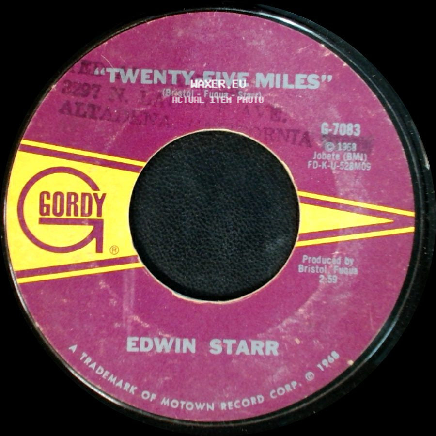 Edwin Starr - Love Is My Destination / Twenty-Five Miles side B