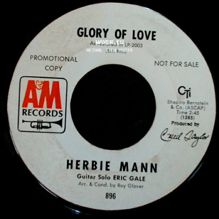 Herbie Mann - Glory Of Love / Unchain My Heart side A