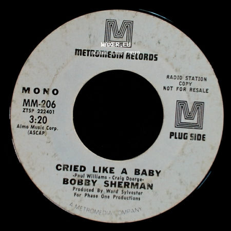 Bobby Sherman - Cried Like A Baby / Cried Like A Baby side B