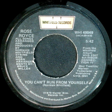 Rose Royce - Is It Love You're After (Edit) / You Can't Run From Yourself side B