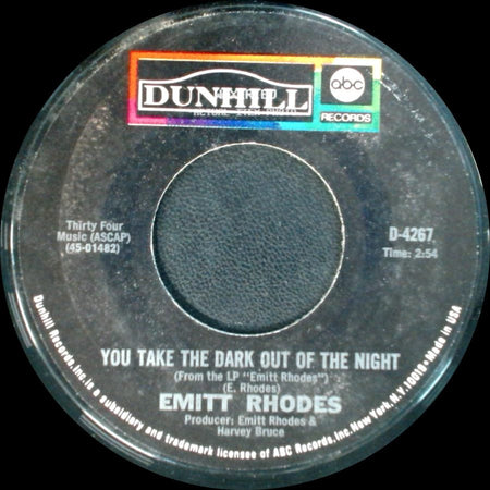 Emitt Rhodes - Fresh As A Daisy / You Take The Dark Out Of The Night side B