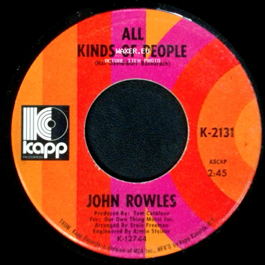 John Rowles - All Kinds Of People / Since I Fell For You side A