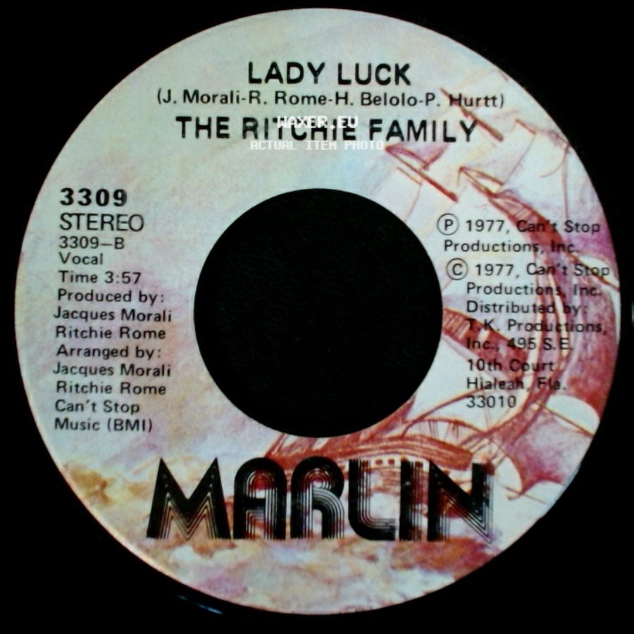 The Ritchie Family - Lady Luck / Life Is Music side A