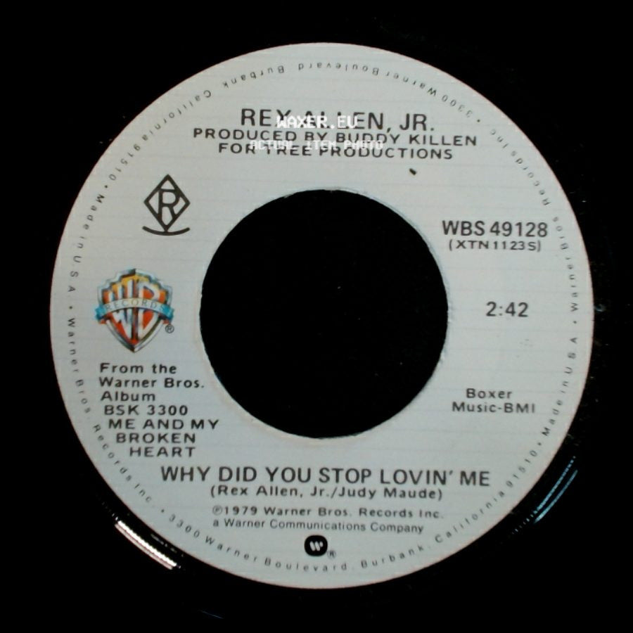 Rex Allen, Jr. - Why Did You Stop Lovin' Me / It's Over side A