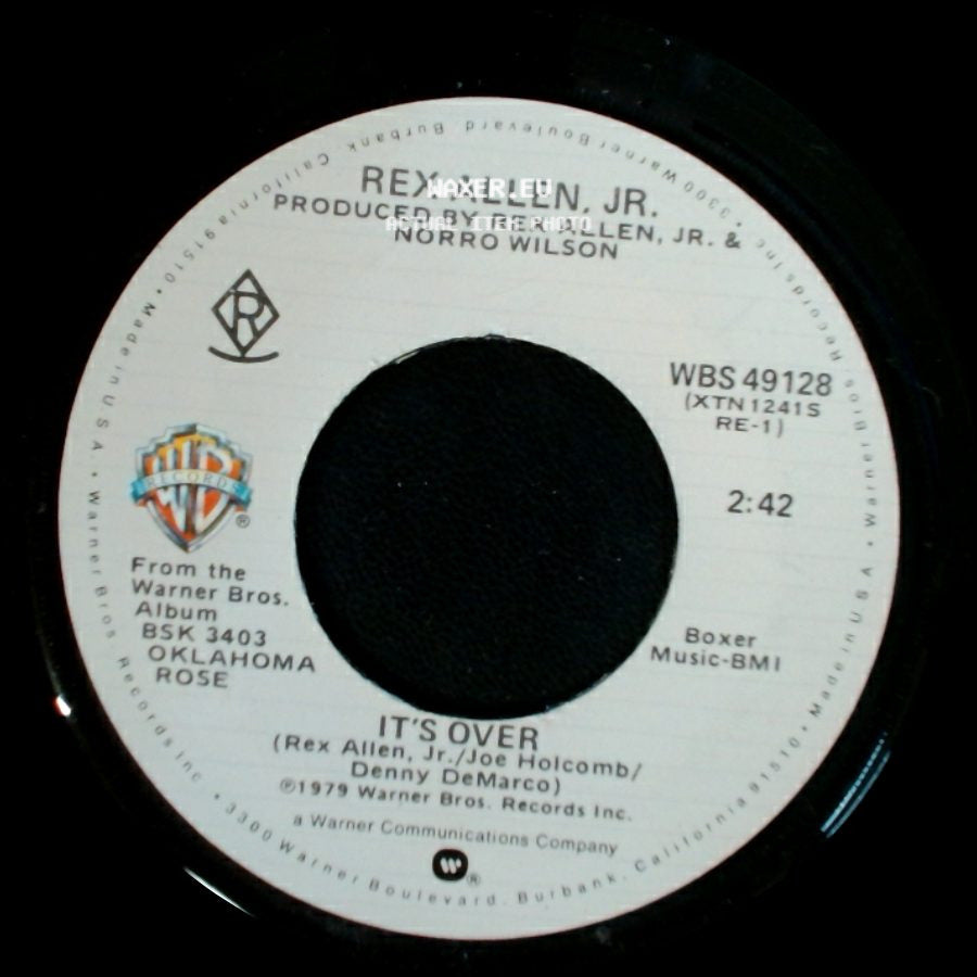 Rex Allen, Jr. - Why Did You Stop Lovin' Me / It's Over side B