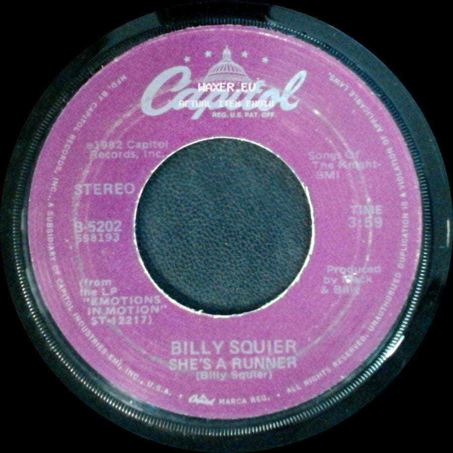 Billy Squier - In Your Eyes / She's A Runner side B