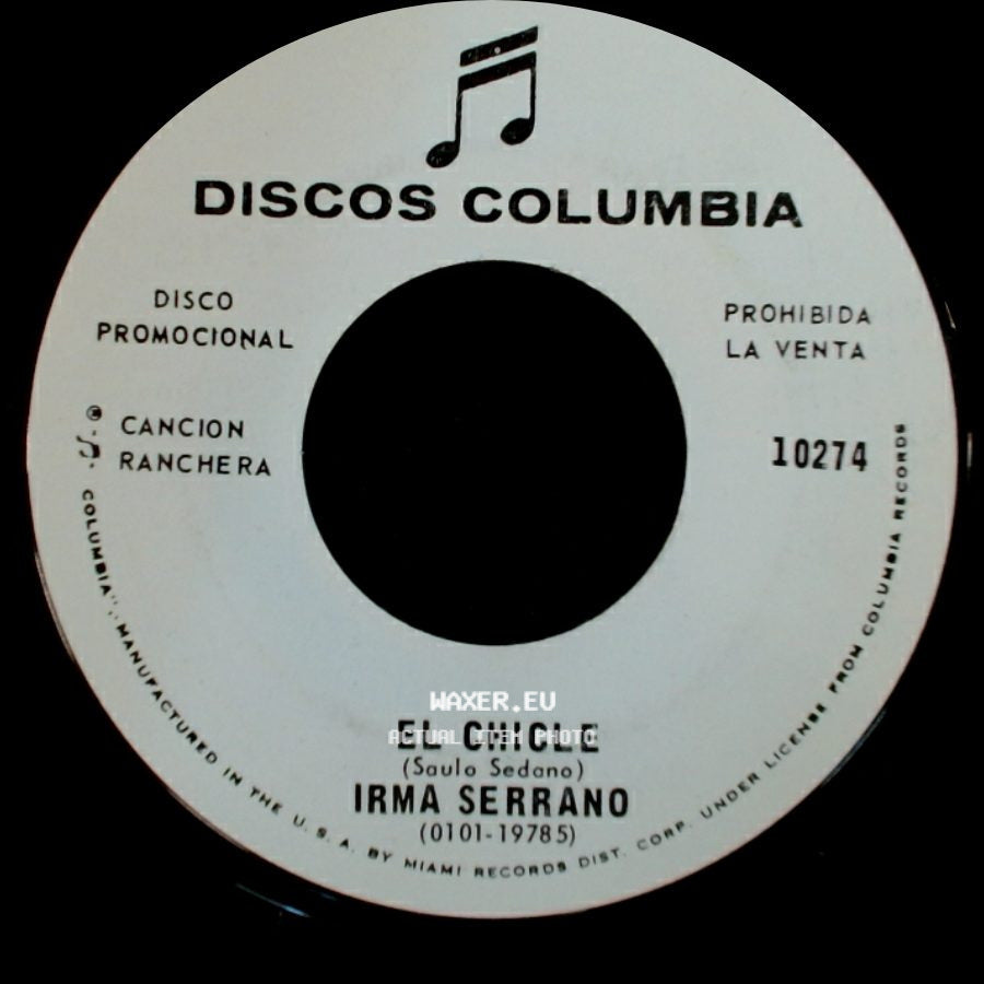 Irma Serrano - El Chicle / La Banda Dominguera side A