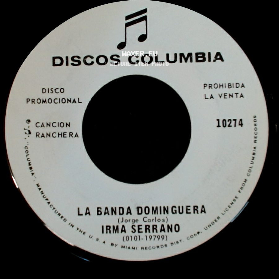 Irma Serrano - El Chicle / La Banda Dominguera side B