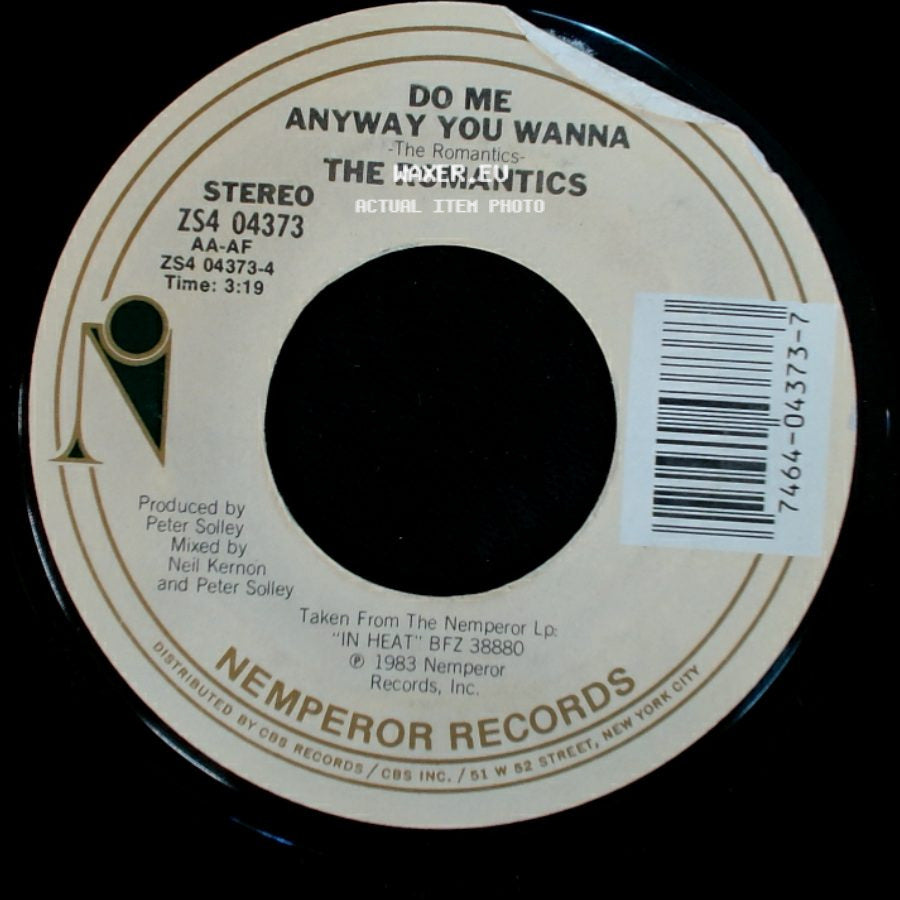 The Romantics - One In A Million / Do Me Anyway You Wanna side B
