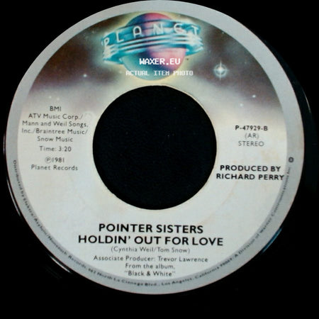 Pointer Sisters - Holdin' Out For Love / Slow Hand side A