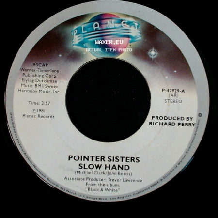 Pointer Sisters - Holdin' Out For Love / Slow Hand side B